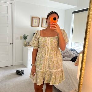 Love The Label Square Neck Puff Sleeve Dress